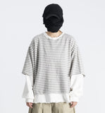 Zen Layered Damage Crop Sweatshirt