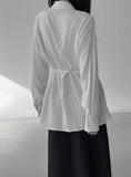 Hidden Placket Strap Shirt