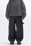 Gelly Embroidery Cross Carpenter Pants