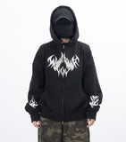 Vesper Grunge Hooded Zip-Up