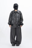 Glady Crack Over Leather Jacket