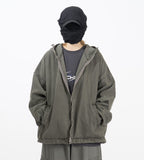 Halsey Stone washed Hooded Zip-Up