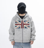 Vintage UK Fleece Hooded Zip Up