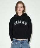 VARSITY LOGO CROP HOODIE