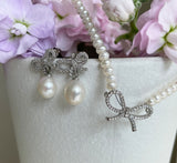 Clary Freshwater Pearl Necklace Earring Set