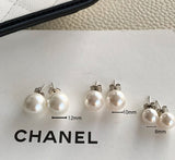 Triple Pearl Earrings 12mm