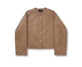 Lambskin Non Collar Jacket