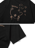 YOU AND ME Embroidery Short Sleeve T-shirt
