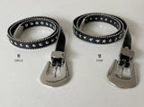 Crema Western Star One Stud Leather Belt