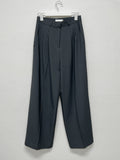 Cooling silhouette two-tuck wide slacks