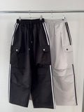 Track line cargo banding pants