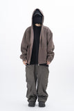 Ard Two Way Pigment Hooded Zip-Up