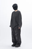 Cell Stone Washed Waffle Long Sleeve T-Shirt