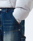 Brush Washed Double Knee Denim Pants