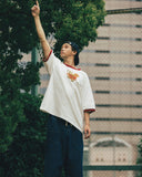 [AG] Hotdog Graphic Ringer Half Tee