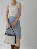 [Card Holder SET] Herringbone Leather Shoulder Bag