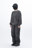 Black Cat Mood Pigment Sweatshirt