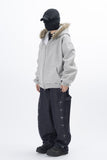 Lenore Raccoon Fur Fleece Hooded Zip-Up