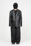 Forem One Button Leather Jacket