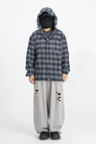 Kio Blended Check Hooded Shirt