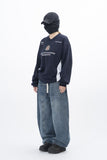 Block Sporty V-Neck Sweatshirt