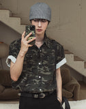 Ore Camo Leather Patch Half Shirt