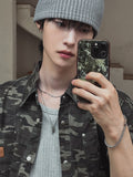 Ore Camo Leather Patch Half Shirt