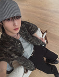 Ore Camo Leather Patch Half Shirt