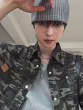 Ore Camo Leather Patch Half Shirt