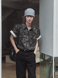 Ore Camo Leather Patch Half Shirt