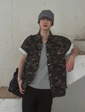 Ore Camo Leather Patch Half Shirt