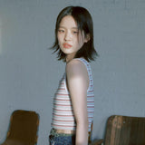 STRIPE KNIT SQUARE TOP