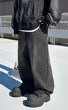 Glossy coated wide jeans