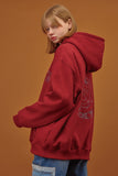 time travel Embroidery Brushed Hood