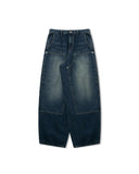 Brush Washed Double Knee Denim Pants