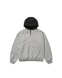 Ripstop Nylon Mixed Sweat Hoodie