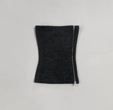 Doppen Zipper Tube Top