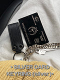SILVER CARD KEYRING