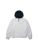 Ripstop Nylon Mixed Sweat Hoodie