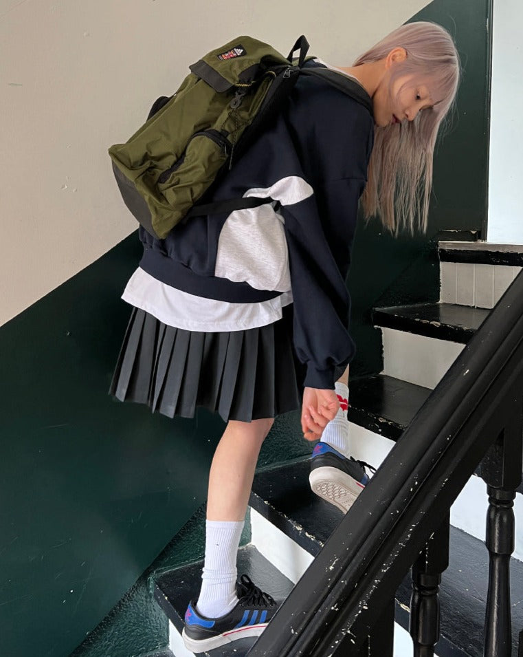 【AAKE】SCHOOL PLEATS MIDI SK AAKE (アケ) - スクールプリーツミディスカート / SCHOOL PLEATS