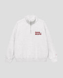No.015 RED FONT QUARTER-ZIP SWEATSHIRT