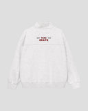No.015 RED FONT QUARTER-ZIP SWEATSHIRT