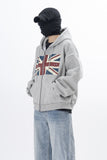 Vintage UK Fleece Hooded Zip Up