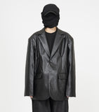 Forem One Button Leather Jacket