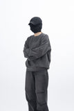 Black Cat Mood Pigment Sweatshirt