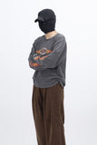 Spinfire Vintage Waffle Crop Long Sleeve T-Shirt