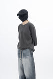 Moriah Henley Neck Dyeing Long Sleeve T-Shirt