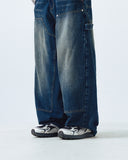 Brush Washed Double Knee Denim Pants