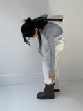 Atom round ankle rain boots