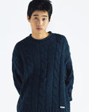 [AG] Wool Blend Over Cable Knit